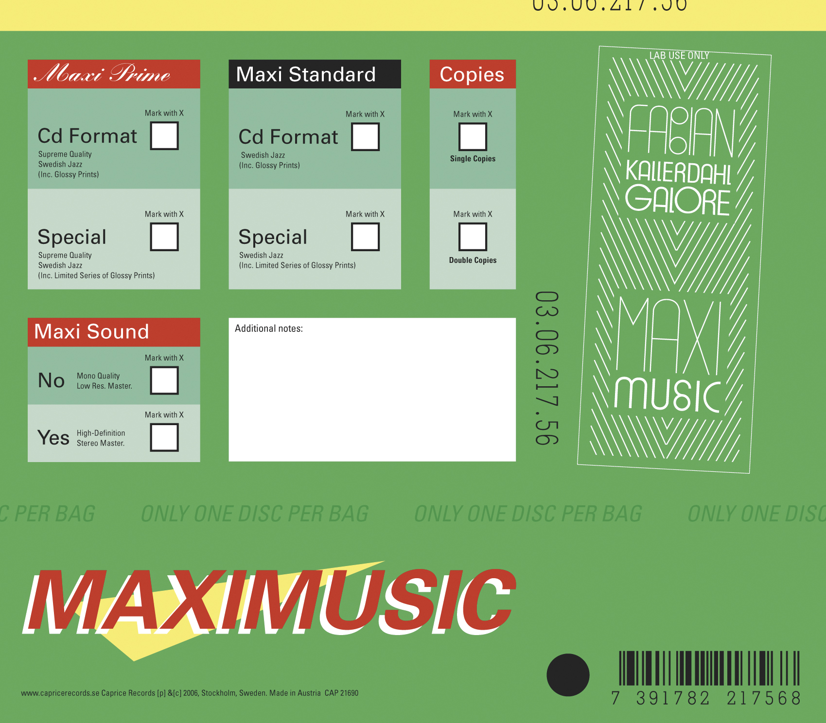 Fabian Kallerdahl Galore: Maxi Music