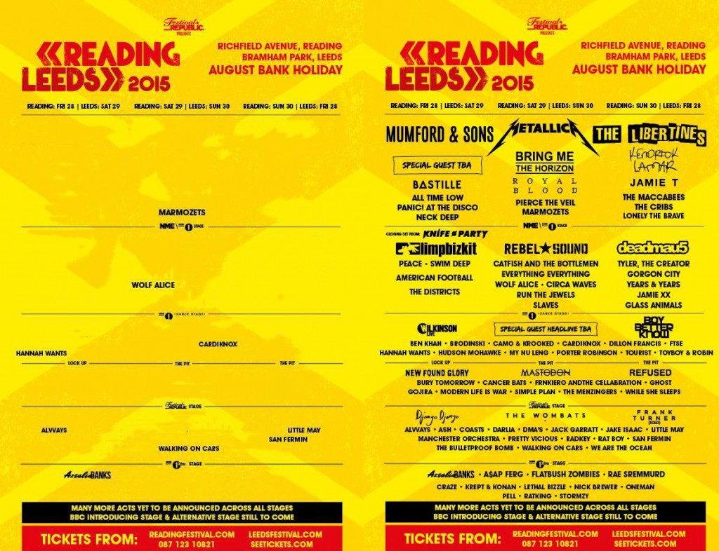 Affischen till Reading/Leeds Festival 