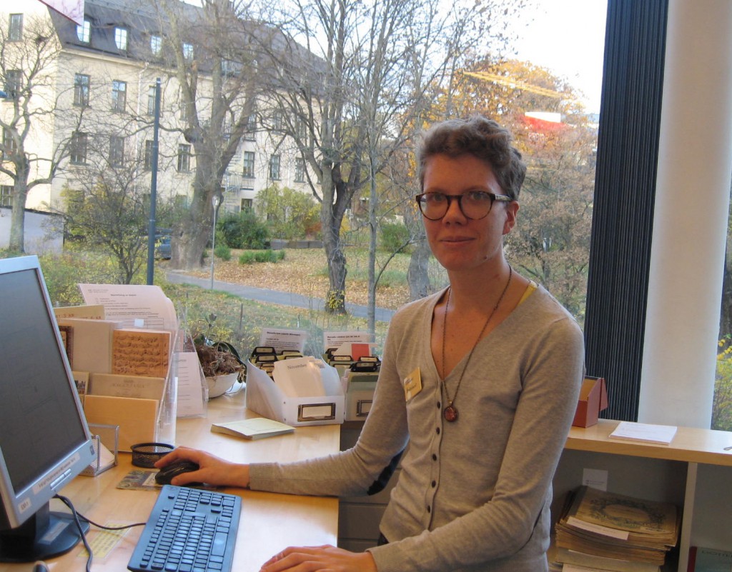 I bibliotekets expedition.