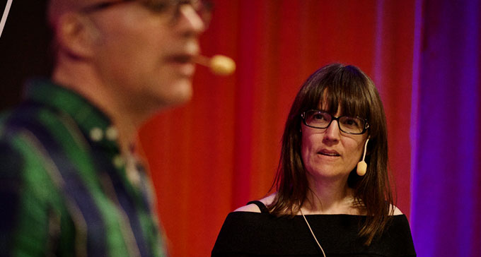 Ragnar Berthling, Musikcentrum Öst, och Karin Inde, Svensk Jazz. Foto: Jan Renell