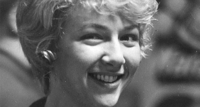 Merit Hemmingson, 5 mars 1963. Foto: Ove Alström/Svenskt visarkiv